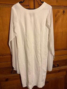 White Womens Dress- Clean Minimal Style